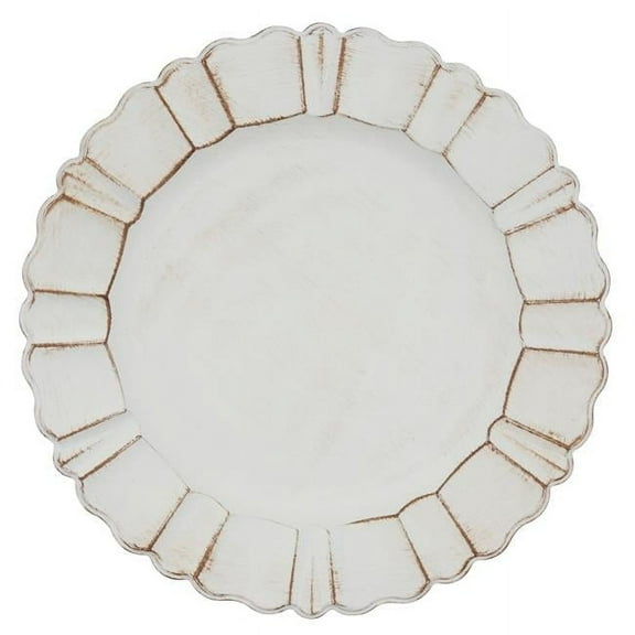 Saro Lifestyle Scalloped Ruffled Design Charger Plates (Set of 4)