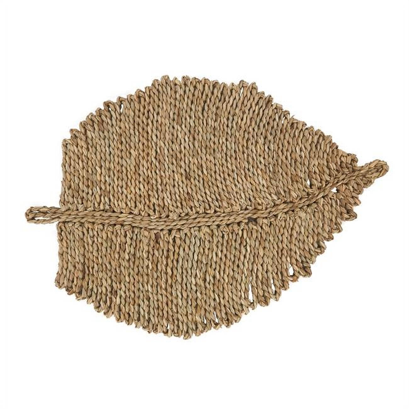 Natural Seagrass Leaf Shaped Placemats, Set of 4