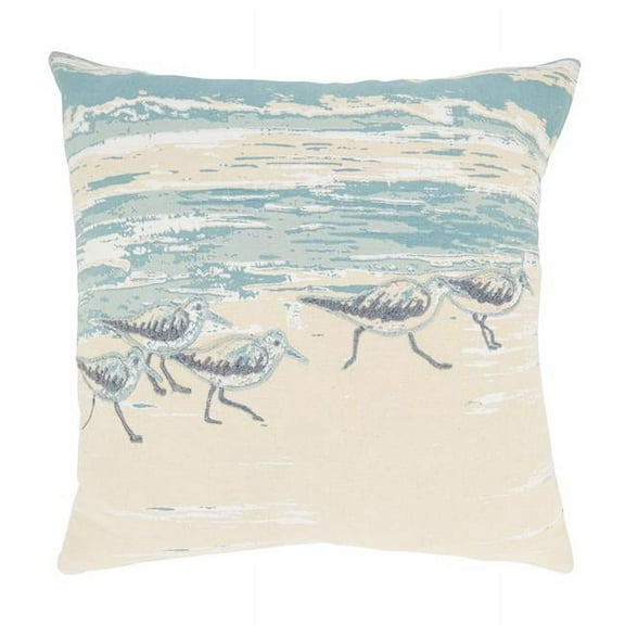 Saro Lifestyle Seaside Harmony Sanderling Throw Pillow Cover