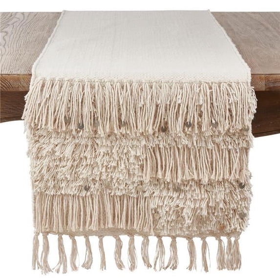 Saro Lifestyle Sequin Moroccan Design Table Runner