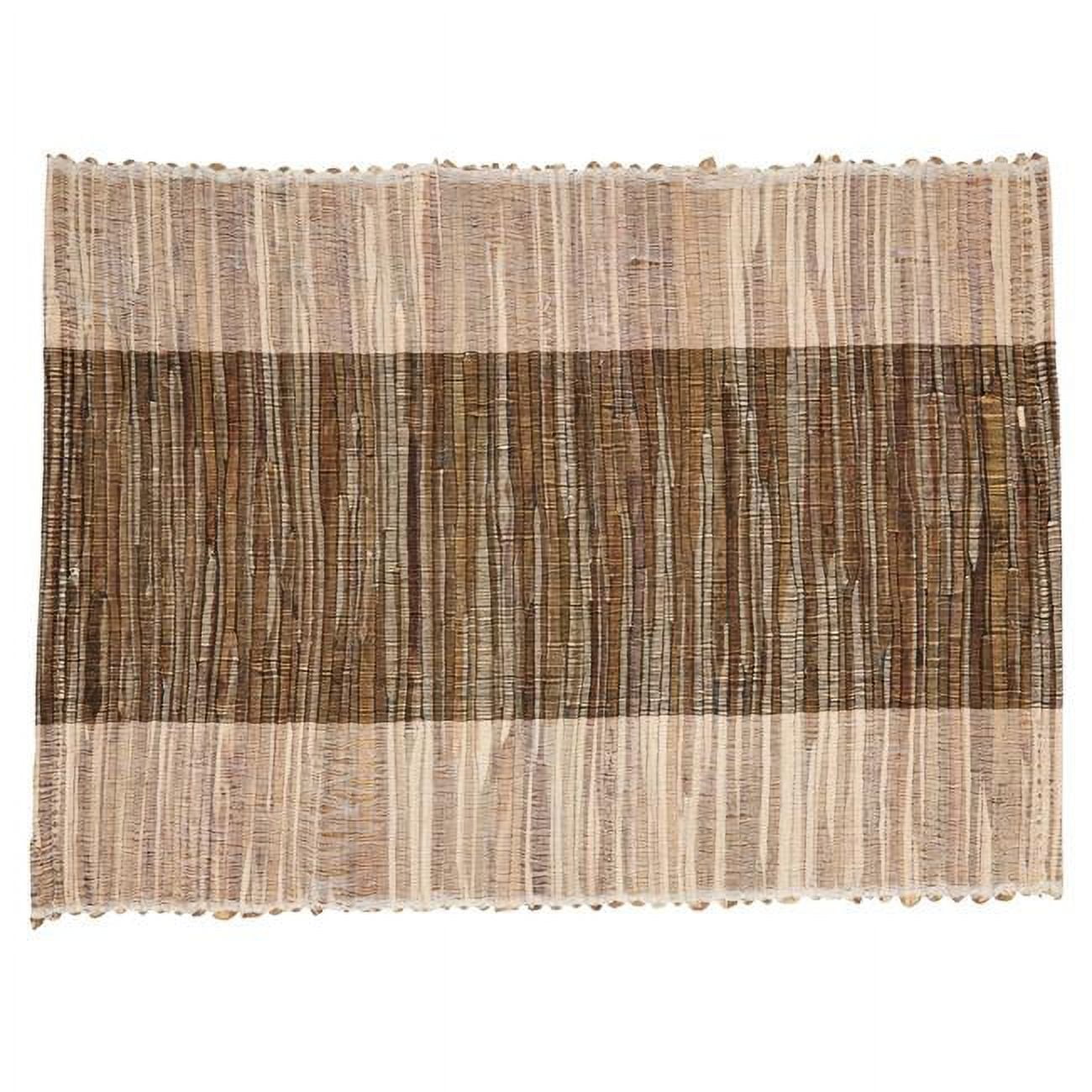 Natural Green Shimmering Banded Placemat Set of 4
