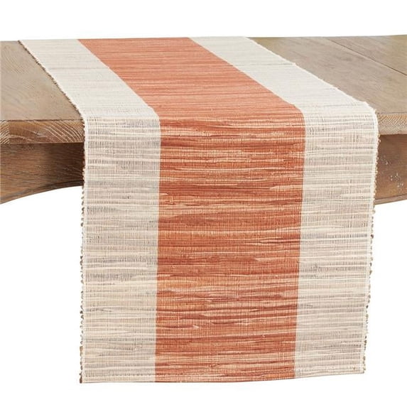 Saro Lifestyle Shimmering Banded Table Runner