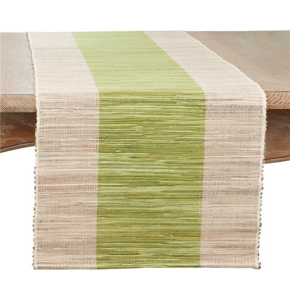 Saro Lifestyle Shimmering Banded Table Runner