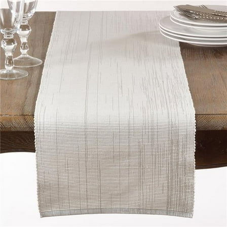 Saro Lifestyle Shimmering Woven Cotton Table Runner 13"x72"