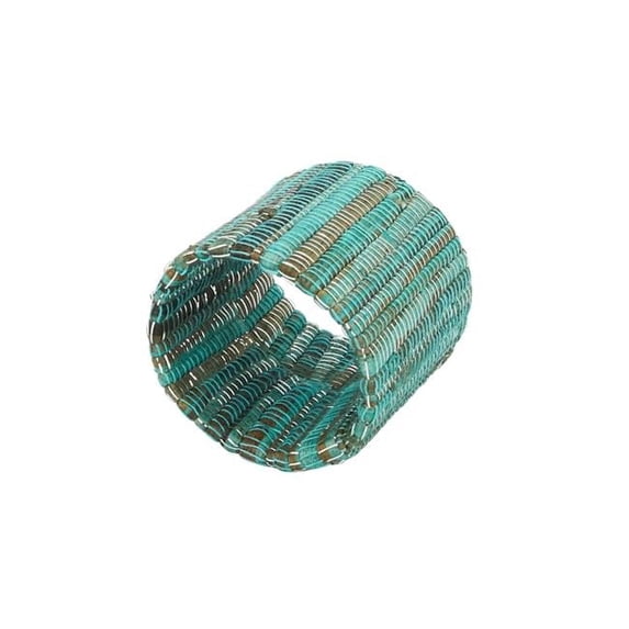 Saro Lifestyle Shimmering Woven Nubby Napkin Ring (Set of 4)