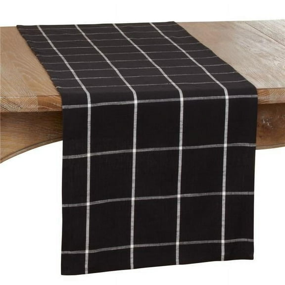 Saro Lifestyle Simple Plaid Table Runner