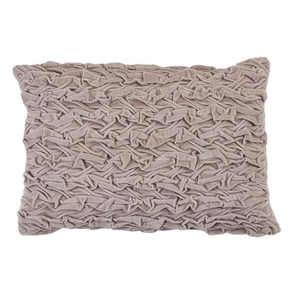 Saro Lifestyle Smocked Velvet Throw Pillow Cover