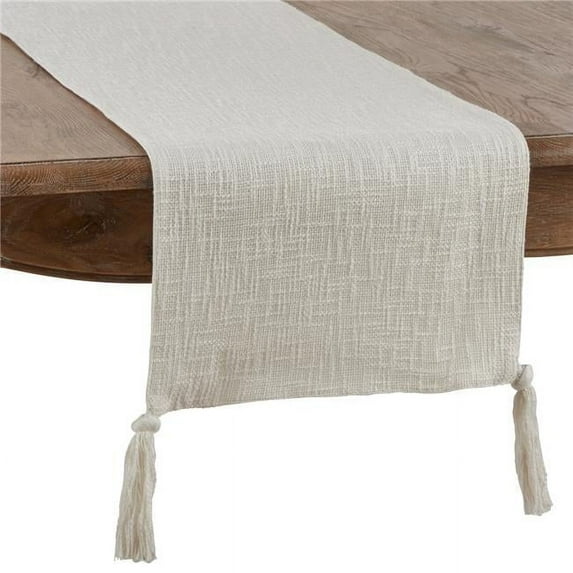 Saro Lifestyle Solid Tasseled Table Runner
