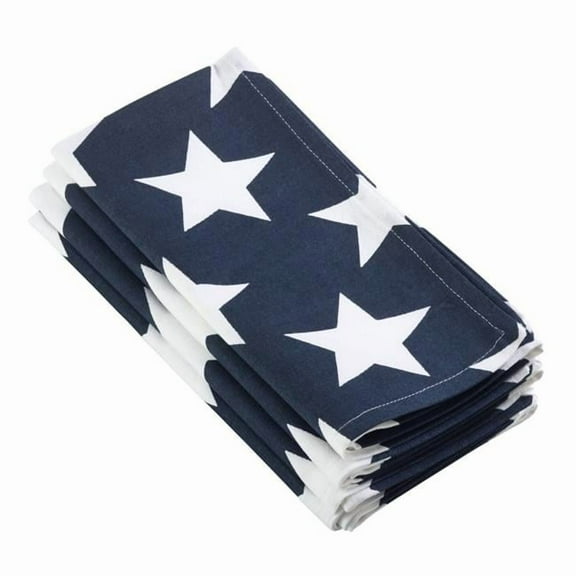 Saro Lifestyle Star Spangled American Flag Design Dinner Napkins (Set of 4)