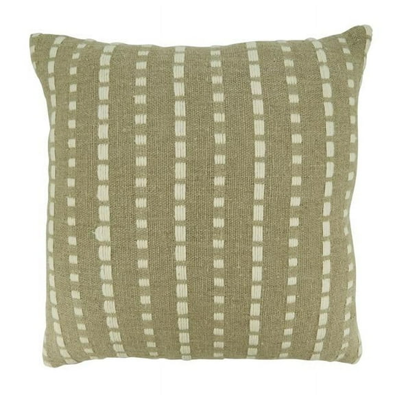Saro Lifestyle Stitched Stripe Poly Filled Throw Pillow