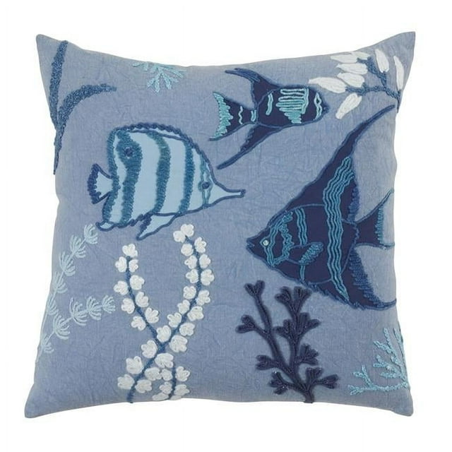 Saro Lifestyle Stonewashed Fish Down Filled Throw Pillow
