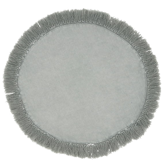 Saro Lifestyle Stonewashed Fringe Placemat (Set of 4)