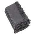 thumbnail image 1 of Saro Lifestyle Stonewashed Fringed Design Linen Napkin (Set of 4), 1 of 5