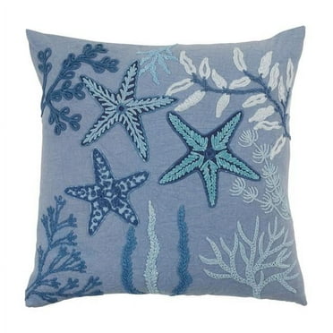 Saro Lifestyle Stonewashed Starfish Poly Filled Throw Pillow