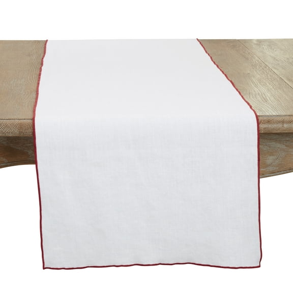 Saro Lifestyle Stonewashed Stitched Edge Table Runner