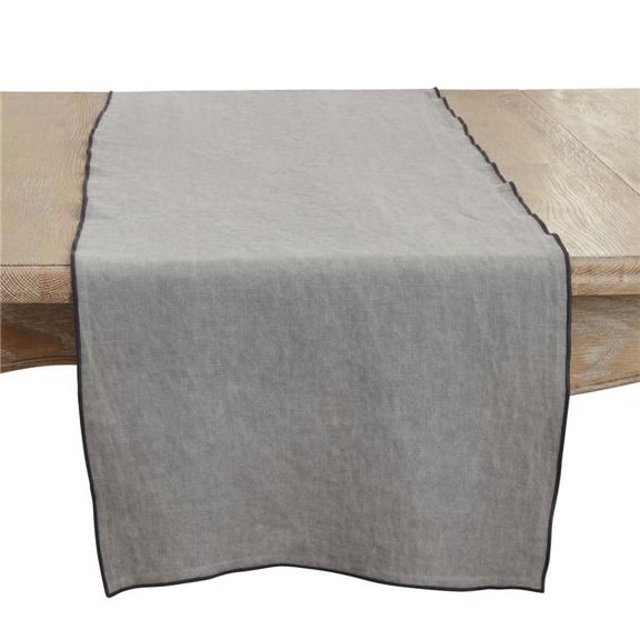 Saro Lifestyle Stonewashed Stitched Edge Table Runner