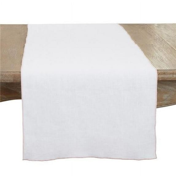 Saro Lifestyle Stonewashed Stitched Edge Table Runner