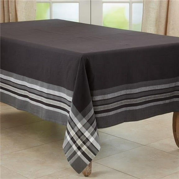 Saro Lifestyle Stripe Border Tablecloth