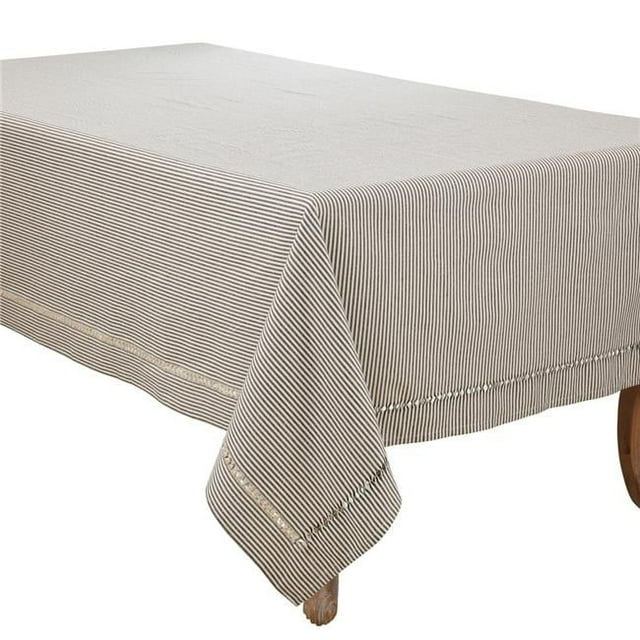 Saro Lifestyle Stripe Hemstitch Tablecloth