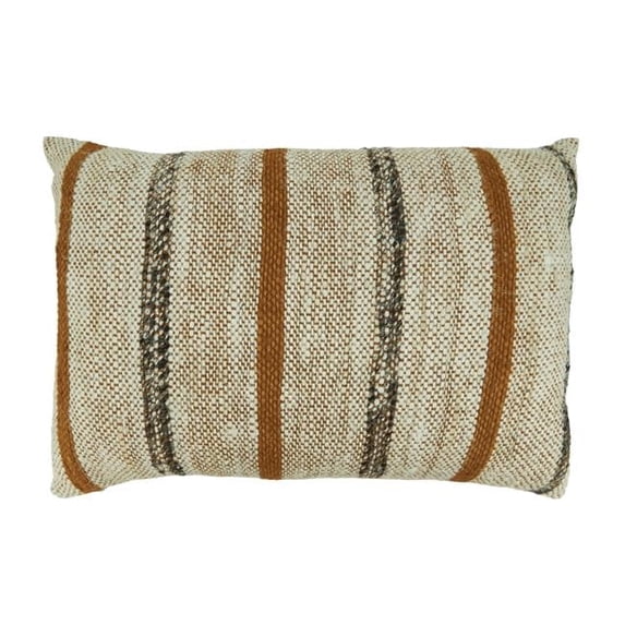 Saro Lifestyle Striped Design Poly Filled Throw Pillow