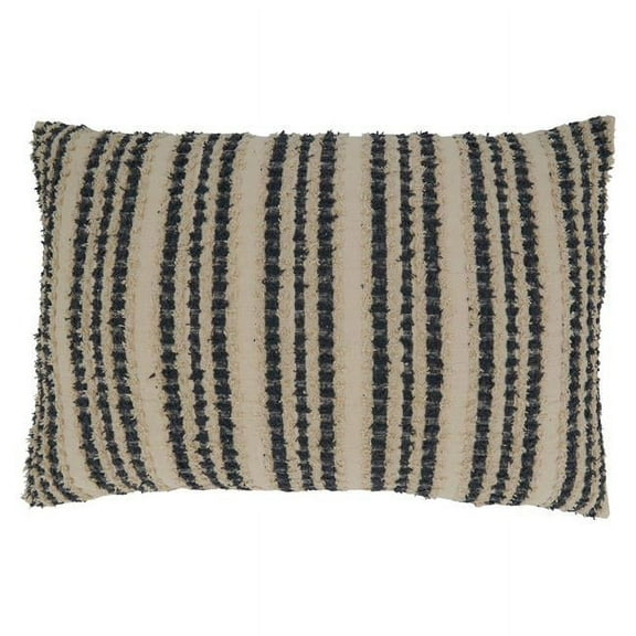 Saro Lifestyle Striped Design Poly Filled Throw Pillow