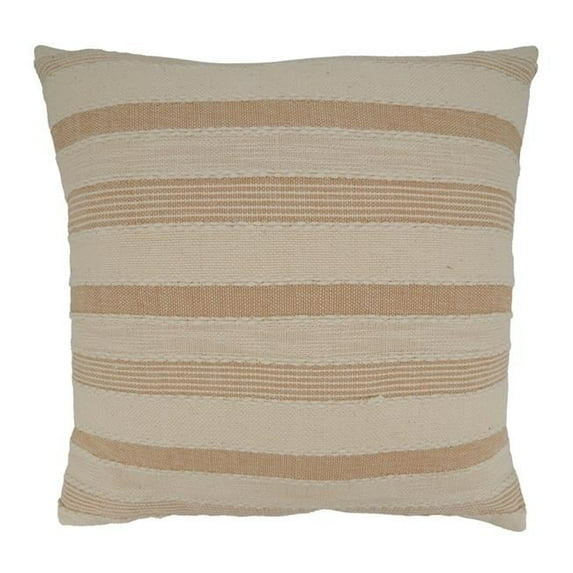 Saro Lifestyle Striped Design Poly Filled Throw Pillow