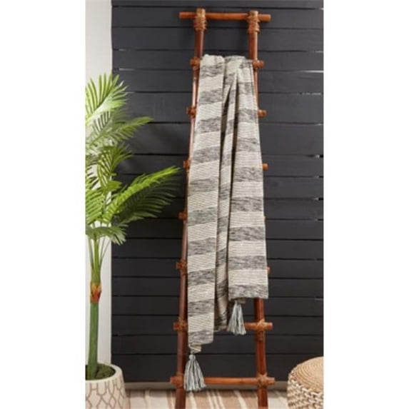 Saro Lifestyle Striped Design Throw Blanket