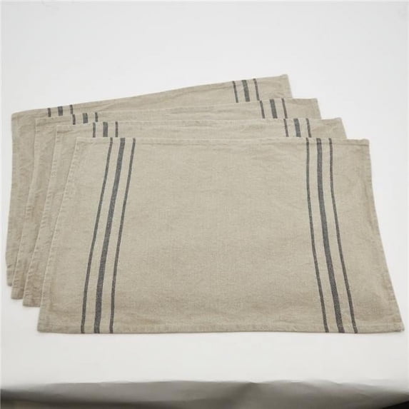 Saro Lifestyle Striped Linen Placemat (Set of 4)