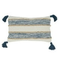 thumbnail image 1 of Saro Lifestyle Striped Tassel Corners Throw Pillow Cover, 1 of 1