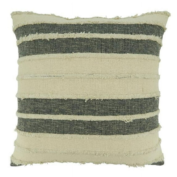 Saro Lifestyle Striped Tufted Throw Pillow Cover