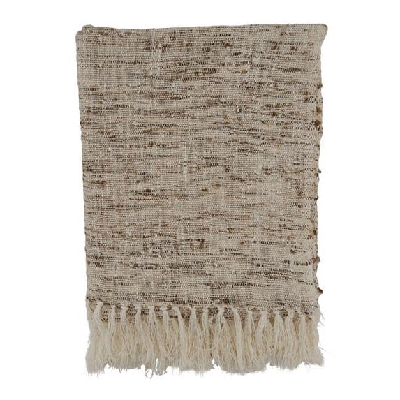 Saro Lifestyle TH352.OM5060B 50 x 60 in. Textured Throw Blanket, Oatmeal