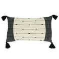 thumbnail image 1 of Saro Lifestyle Tassel Trim Stripe Throw Pillow Cover, 1 of 3