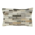 thumbnail image 1 of Saro Lifestyle Textured Hair On Leather Down Filled Throw Pillow, 1 of 1