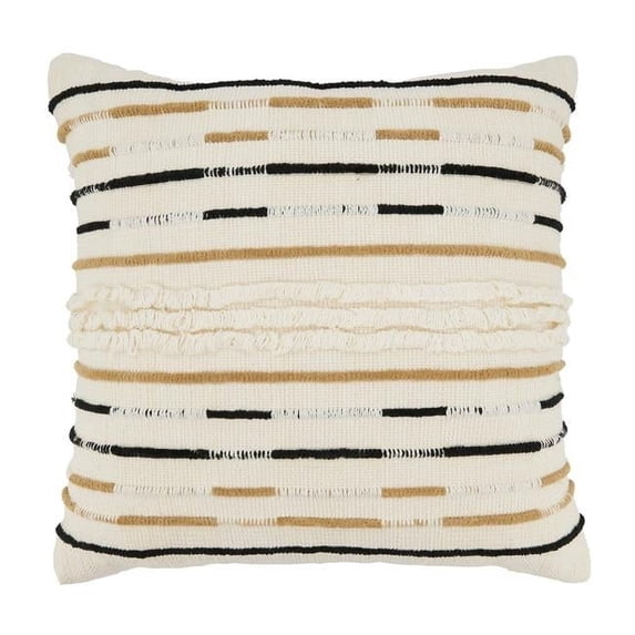 Saro Lifestyle Textured Touch Corded Throw Pillow Cover