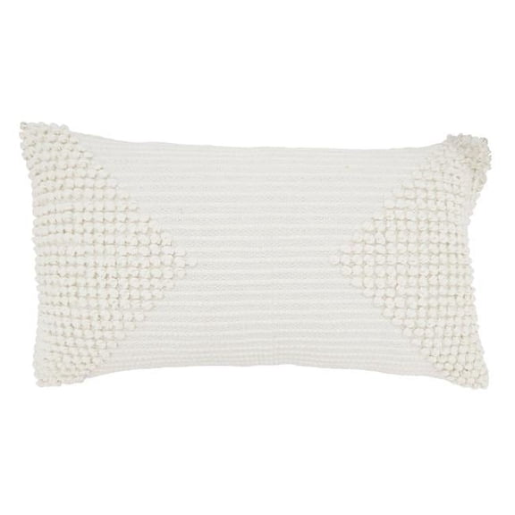 Saro Lifestyle Textured Woven Diamond Down Filled Throw Pillow
