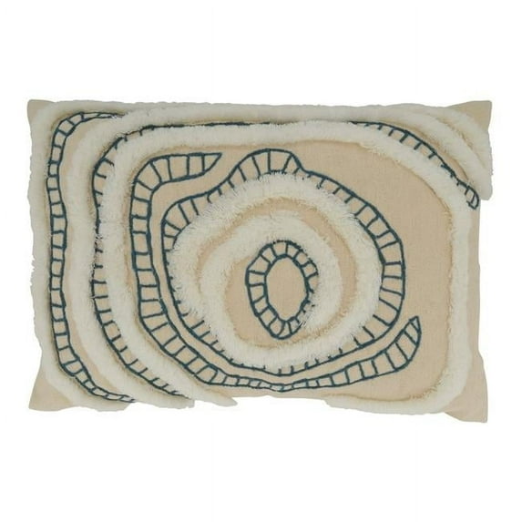 Saro Lifestyle Topography Embroidered Poly Filled Throw Pillow