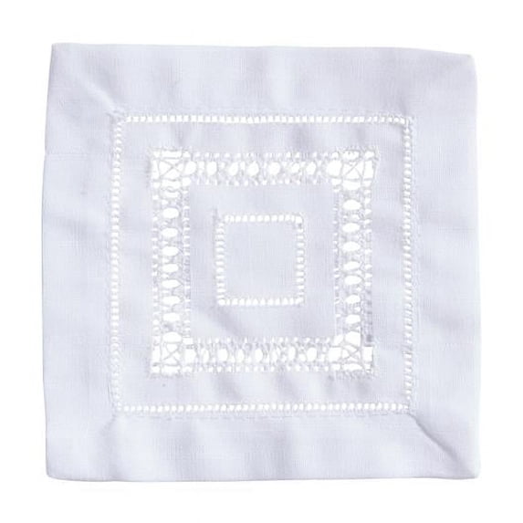 Saro Lifestyle Traditional Hemstitch Cocktail Napkin (Set of 12)