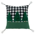 thumbnail image 1 of Saro Lifestyle Trees Design Plaid Poly Filled Throw Pillow, 1 of 1