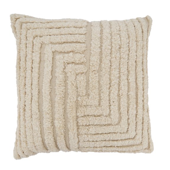 Saro Lifestyle Tufted Geometry Bliss Poly Filled Throw Pillow