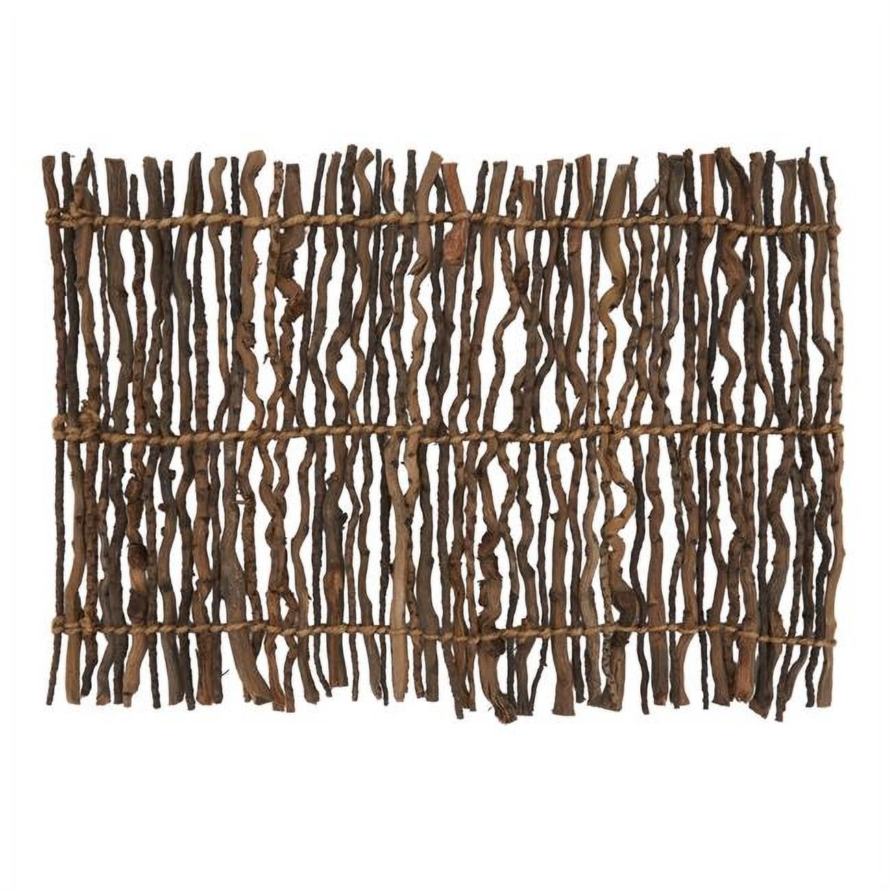 Natural Coconut Stick Twig Design Placemats, Set of 4
