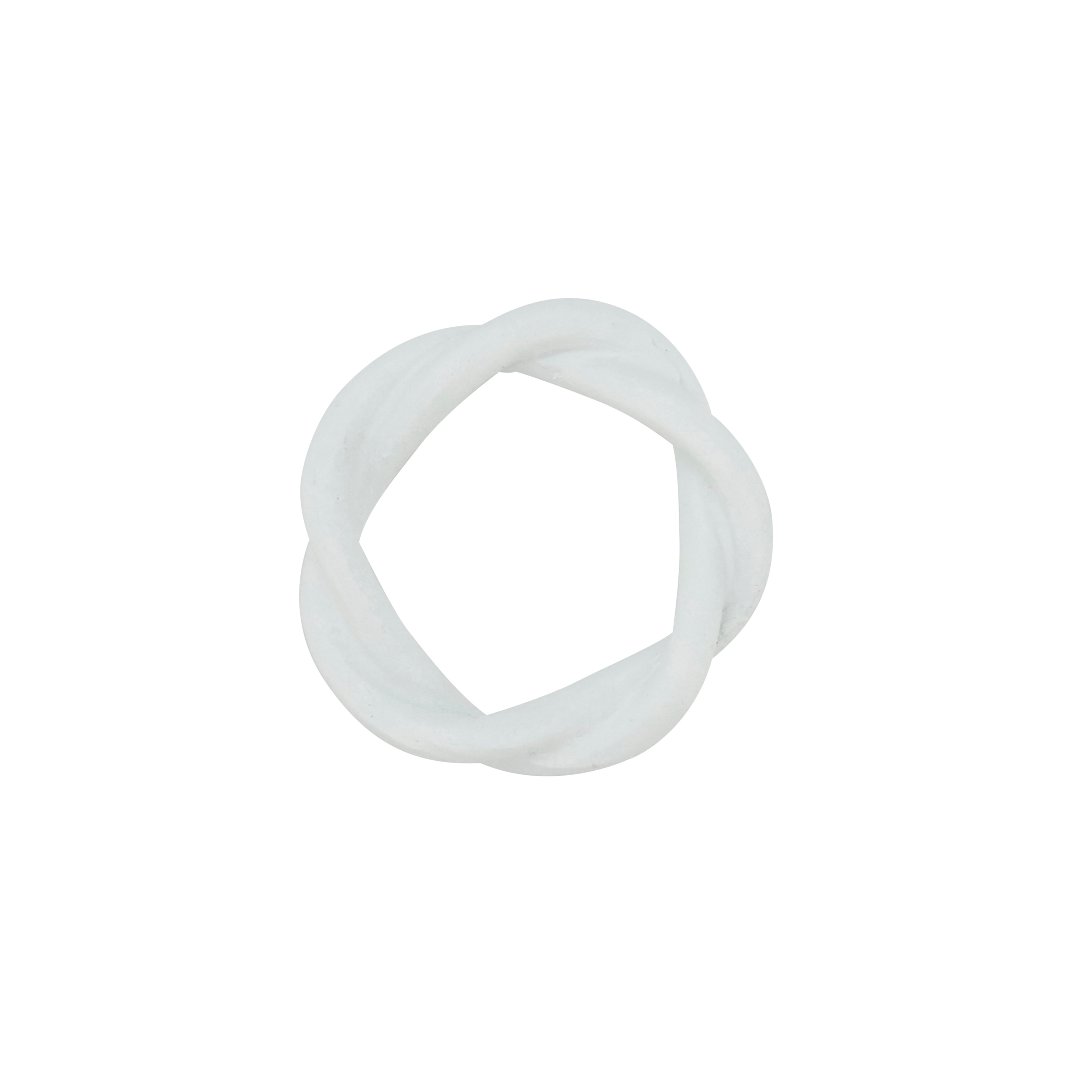 White Twisted Resin Circular Napkin Rings, Set of 4