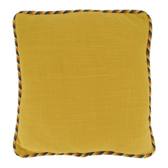 Saro Lifestyle Twisted Rope Trim Down Filled Throw Pillow
