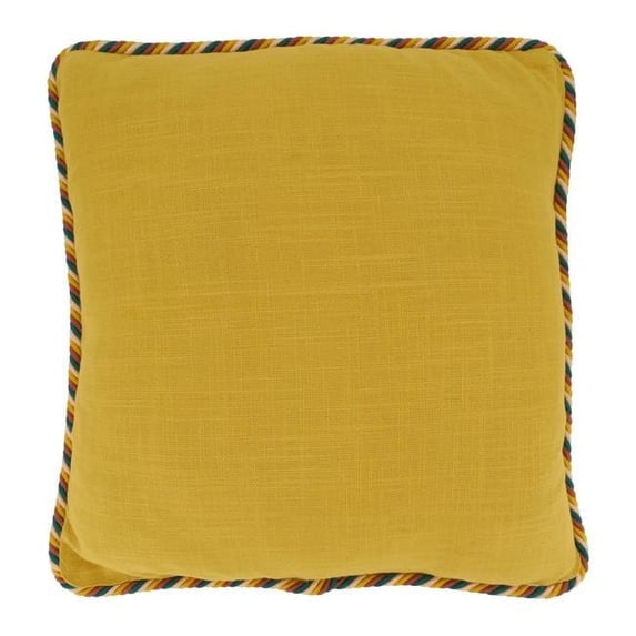 Saro Lifestyle Twisted Rope Trim Throw Pillow Cover