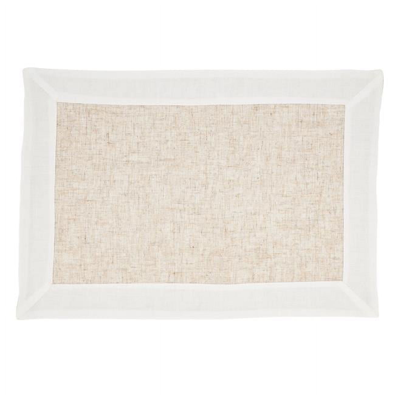 Natural Two Tone Linen Blend Table Placemats Set of 4