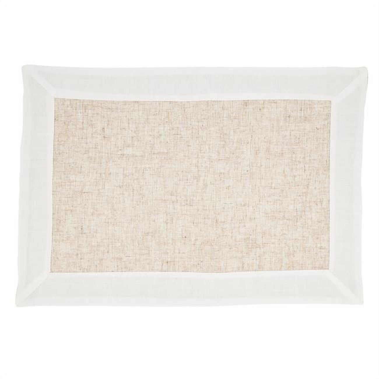 Natural Two Tone Linen Blend Table Placemats Set of 4