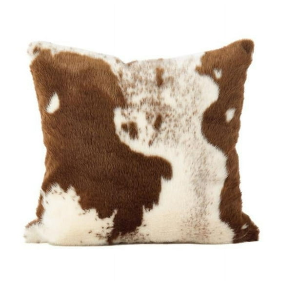 Saro Lifestyle Urban Faux Cowhide Poly Filled Throw Pillow