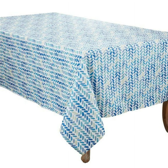 Saro Lifestyle Watercolor Chevron Design Tablecloth