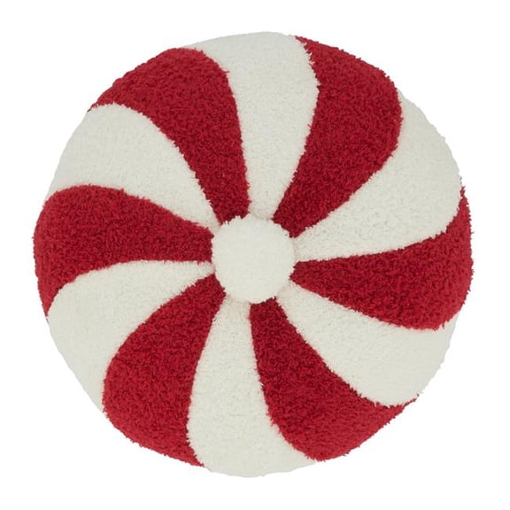 Saro Lifestyle Whimsical Candy Cane Poly Filled Throw Pillow