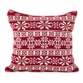 thumbnail image 1 of Saro Lifestyle Winter Snowflake Nordic Design Accent Cushion Poly Filled Throw Pillow, 1 of 3