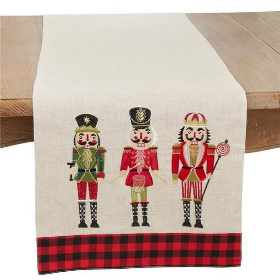 Saro Lifestyle Winter Wonderland Nutcracker Table Runner
